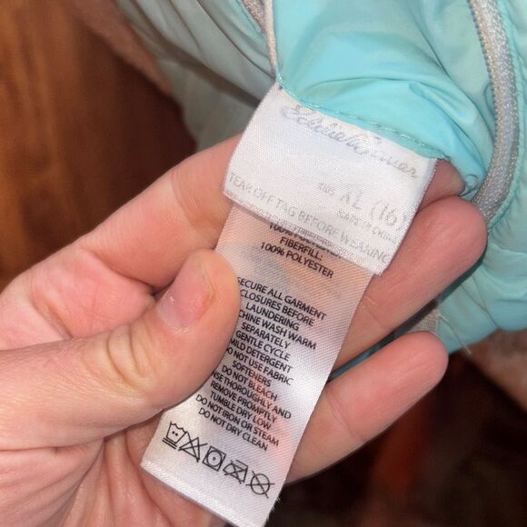 Eddie Bauer Kids ☁️ SOFT Fleece Jacket - reversible Gray and White - Picture 11 of 12